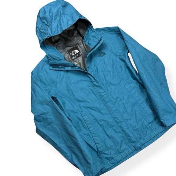 The North Face Jacket Women's Medium Blue HyVent 2.5L Hooded Waterproof Rain - Picture 2 of 16